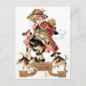 Vintage Kunst Humor Erntedank Postkarten (Vorderseite)