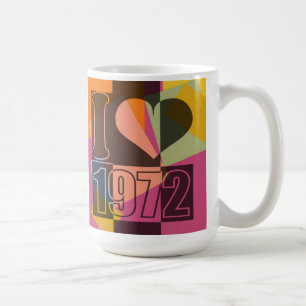 Vintage Kunst - I Liebe (Herz) 1972 - Tasse