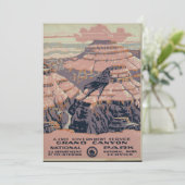 Vintage Kunst im Grand Canyon Karte (Stehend Vorderseite)