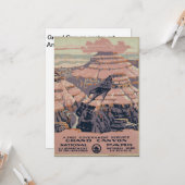 Vintage Kunst im Grand Canyon Karte (Vorderseite/Rückseite Beispiel)