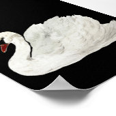 Vintage Kunst im Weißen Schwan Poster (Ecke)