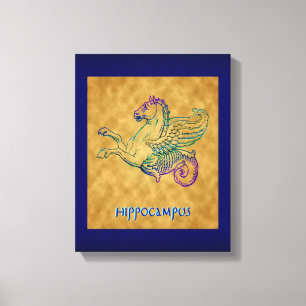 Vintage Kunst in der griechischen See Leinwanddruck