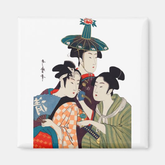 VINTAGE-KUNST JAPANISCH MAGNET (Vorne)