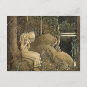 Vintage-Kunst John Bauer Gnome und Trolle Postkarte