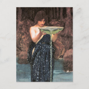 Vintage-Kunst John W. Waterhouse Circe Invidiosa Postkarte