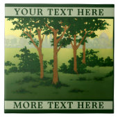 Vintage Kunst & Kunsthandwerk Stilwald-Friesenvorl Fliese (Vorderseite)