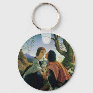 Vintage Kunst, Liebhaber der Abenddämmerung, Sir J Schlüsselanhänger