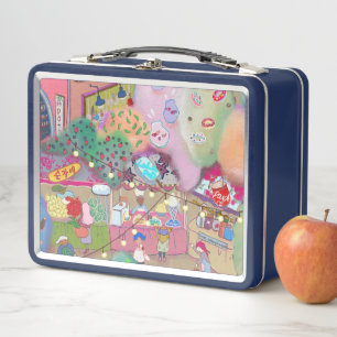 Vintage-Kunst-Lunchbox Navy Metall Brotdose