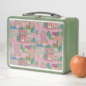 Vintage-Kunst-Lunchboxe Grün Metall Brotdose (Beispiel)