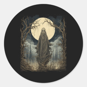 Vintage-Kunst Männer Frauen Retro Grusel Gothic Ha Runder Aufkleber