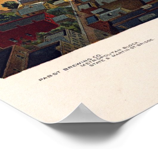 Vintage Kunst Milwaukee Poster (Ecke)