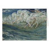 Vintage Kunst - Neptun Pferde, (Vorderseite (Horizontal))