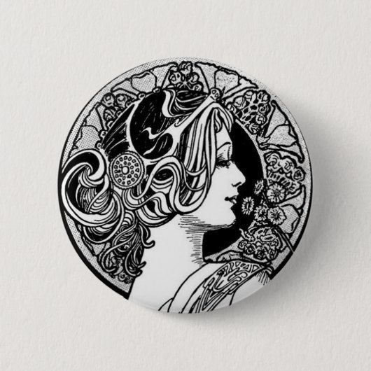 Vintage Kunst Nouveau Button (Vorderseite)