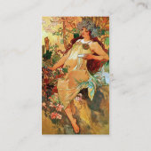 Vintage Kunst Nouveau persönlich Visitenkarte (Rückseite)