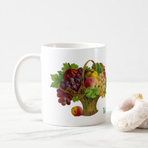 Vintage-Kunst Obstkorb Personalisiert Kaffeetasse