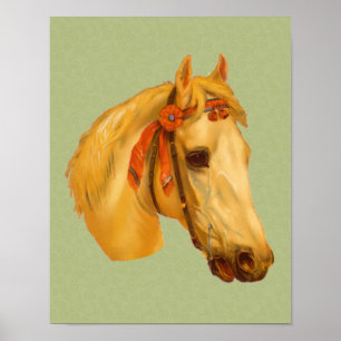 Vintage-Kunst Palomino-Schauwetterkopf  Poster