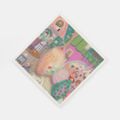 Vintage-Kunst-Papier-Servietten Serviette (Ecke)