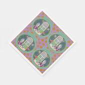 Vintage-Kunst-Papier-Servietten Serviette (Ecke)
