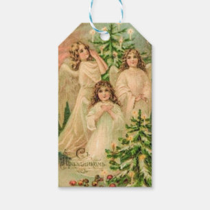 Vintage-Kunst Russische Weihnachtsengel Geschenkanhänger