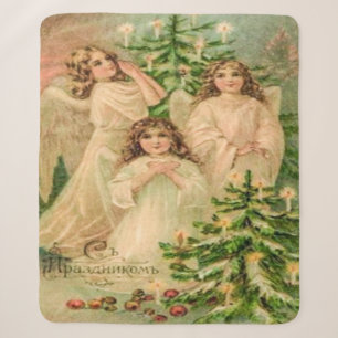 Vintage-Kunst Russische Weihnachtsengel Sherpadecke