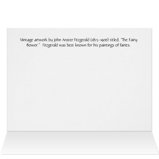 Vintage Kunst - schlafende Fee, (Innenansicht Horizontal (Oben))