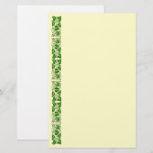 Vintage-Kunst Scrolling Leaf Border Briefpapier (Vorne/Hinten)