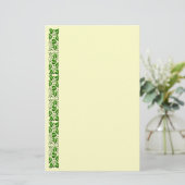 Vintage-Kunst Scrolling Leaf Border Briefpapier (Stehend Vorderseite)