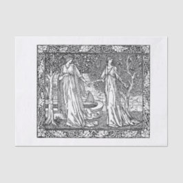 Vintage Kunst Seidenpapier