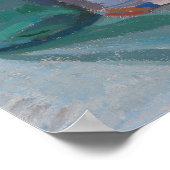 Vintage Kunst Stillleben Malflaschen Obst Poster (Ecke)