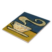 Vintage Kunst und Handwerk 1906 Kaffeecup-Design Fliese (Seite)