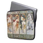 Vintage Kunst von Alphonse Mucha Laptopschutzhülle (Vorderseite Links)