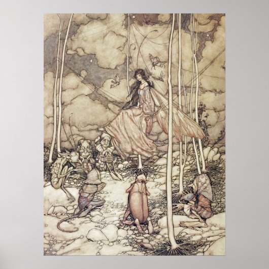 Vintage Kunst von Arthur Rackham Poster (Vorne)