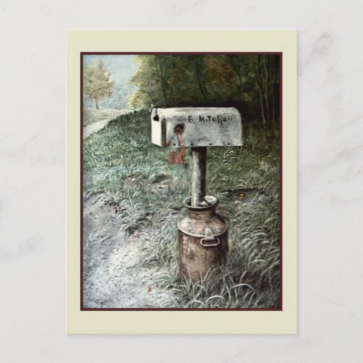 Vintage Kunst von B. Mitchell, Mailbox Postkarte (Vorderseite)