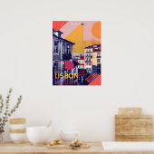 Vintage Kunst von Lissabon Poster (Küche)