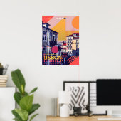 Vintage Kunst von Lissabon Poster (Heimbüro)