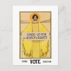 Vintage-Kunst-Wahlrecht-Postkarte für Frauenrechte Postkarte