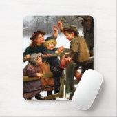 Vintage-Kunst-Weihnachtsgeschenk Mousepad (Mit Mouse)
