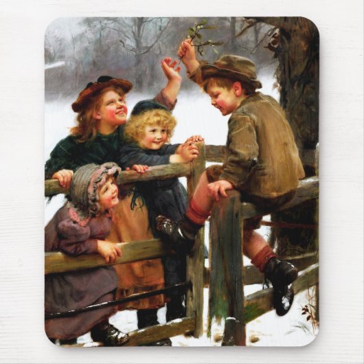 Vintage-Kunst-Weihnachtsgeschenk Mousepad (Vorne)