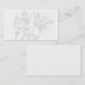 Vintage Kunst wenig Visitenkarte (Vorne/Hinten)