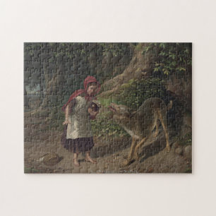 Vintage-Kunst zum Märchen Rotkäppchen Puzzle