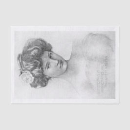 Vintage Kunstdame Seidenpapier