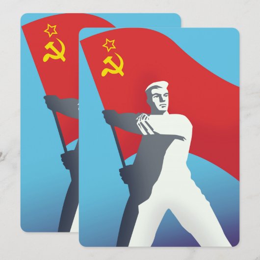 Vintage Kunstdrucke der sowjetischen Gewerkschaft  (Vorne/Hinten)