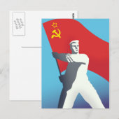 Vintage Kunstdrucke der sowjetischen Gewerkschaft Postkarte (Vorne/Hinten)