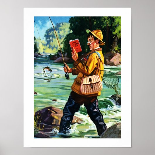 Vintage Kunstdrucke im Fishing Poster (Vorne)