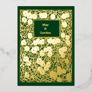 Vintage Künste und Handwerk Stil Mackintosh Rose Folieneinladung