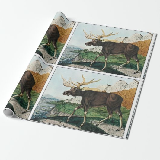 Vintage Kunstelche Geschenkpapier (Ungerollt)