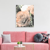 Vintage Kunstgeschichte mit hellrosa Hintergrund Leinwanddruck (Insitu (Wohnzimmer))