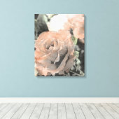 Vintage Kunstgeschichte mit hellrosa Hintergrund Leinwanddruck (Insitu (Holzboden))