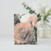 Vintage Kunstgeschichte mit hellrosa Hintergrund Postkarte (Stehend Vorderseite)