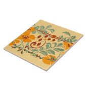 Vintage Kunsthandwerk Blume & Fruchtsaft Frieze Fliese (Seite)